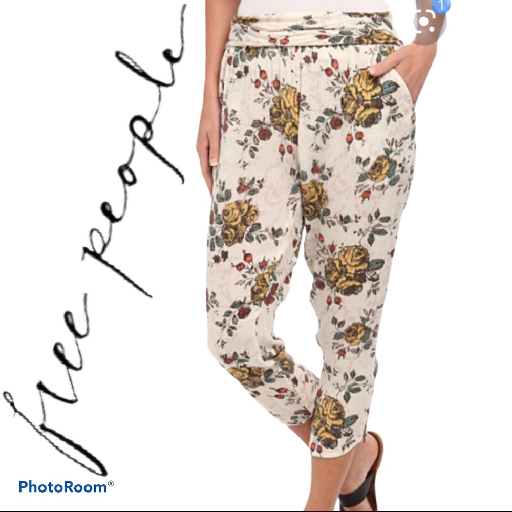 Free People L  Heram pants gauzy floral